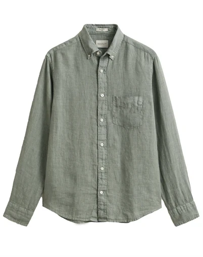 Gant - Reg GMNT Linen Skjorte - Ceramic Grey